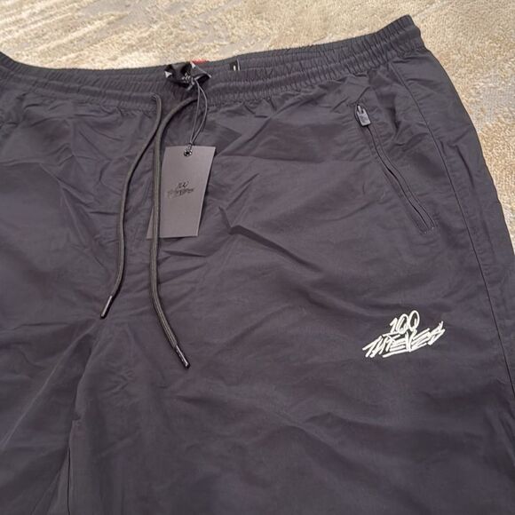 100 Thieves FOUNDATIONS NYLON PANT - BLACK size 2XL new with tags - Picture 2 of 10